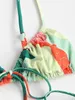 ZAFUL Ensemble bikini string coupe haute pour femme - Maillot de bain sexy