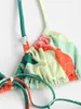 ZAFUL Womens High Cut Thong Bikini Set Swimsuits Cami String Sexy Bathing Suit