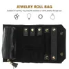 Sacs de rangement, organisateur de bijoux, sac de voyage en rouleau pour boucles d'oreilles, bagues et colliers