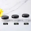 Bouteille de pot de crème pour les yeux colorée 3g 5g 10g 15g 20g 25g 30g 40g Conteneur de baume à lèvres en plastique PET vide Pots d'échantillons cosmétiques à large bouche avec bouteilles de voyage multi-caps