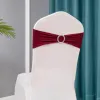 Sashes Chair Sashes Bows Wedding Lycra Chair Spandex Bands Stretch With For Chair Covers Decoration Party Dinner Banquet