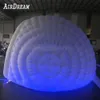 wholesale Inflatable Luna tent for Trade show Event Party Promotion Exhibition White portable outdoor dome Camping tents with led light 001