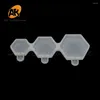 Bakning Mögel 3 Storlek Hexagon Lollipop Jelly Mold Geometric Forme Candle Mold Handgjorda Cupcake Topper Dekorationsverktyg Kök Bakeware