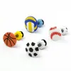 10 Stück Charms Cartoon Sportball Schuhzubehör Fußball Basketball Schnalle Dekorationen passend für Croc-Armband JIBZ Kinder X-mas1947