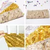 Sashes Gold Sequin Chair Sashes 10Pcs Sliver Party Chair Decor Chair Band Banquet wedding Stretch Chair Bow Chair Back Chair Bands