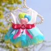 Ropa para perros Ropa para mascotas de verano Falda para gatos Peluche de lujo Bichon Chihuahua Pequeño y mediano Fiesta Cumpleaños Cachorro Vestido de novia