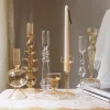 Timer Ins Portacandele nordici Candelieri in vetro per romantici tavoli di nozze Portacandele Squisita decorazione domestica per feste di Natale