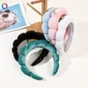 Puffy Makeup Spa Headband for Women Sponge Thick Hairbands for Skincare Yoga Face Washing Spa Shower Facial Mask Headwear 240321