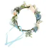 Colliers de chien décor Vintage collier de chiot couronne florale pour mariage animal de compagnie chat tissu fleur Po accessoire mariée