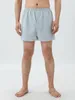 Herren-Shorts, Lounge-Shorts für Damen und Herren, einfarbig, seitlicher Schlitz, bequem, elastische Taille, zum Schlafen, trendige kurze Hosen