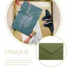 Gift Wrap Postcard Envelope Retro 120g Thick Western-style Triangle Wedding Greeting (quiet Grass Green) 40pcs Cards Birthday