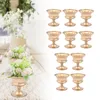 Vases 10pcs Flower Trumpet Vase Tabletop Centerpieces Decor Supplies Vintage Gold Holder For Wedding Party