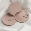 Gift Wrap 50PCS Custom Logo Jewelry Bag Packaging Small Chic Round Envelope Flap Microfiber Pouch