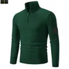 Taş Ceket Adası Erkekler Tasarımcı Polo Sweater Pleece Shirt Kalın Yarım Zip Kaplumbağa Boyun Termal Külot İnce Fit Örgü Sweater Pamuk Sweatshirt JKK1