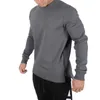 Heren Hoodies Sweatshirts 2024 Oefening Spier Fitness Heren Herfst Sport Vrije tijd Lange mouw Rits aan de zijkant Onregelmatige Kaploze Effen Kleur Trui Kleding 24328