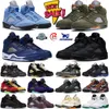 Män 5 basketskor Black Cat 5s Midnight Navy Lucky Green Dawn Metallic Bury Off Noir White Cement Plaid Sail Burgundy University Blue Aqua Trainers Sneakers 40-47