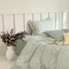 Bedding Sets 4Pcs Duvet Cover Set With Vintage Green Leaves Pattern Natural Eucalyptus Lyocell Ultra Soft Silky Breathable