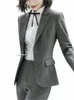 Yitimuceng Office Ladies Pants Suits For Women 2023 Ny LG Sleeve Single Breasted Slim Formal Blazer Suits Pants 2 Piece Set V0AV#