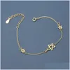 Kedjelänkarmband Enshir Vintage Hollow Star Armband för kvinnor Temperament Party Jewelry Gift Drop Delivery OT0EB