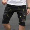 2023 nuovi jeans da uomo di tendenza coreana estiva casual strappati al ginocchio streetwear maschio pantaloni da mendicante Fi