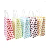 Present Wrap 10st/Lot Colorful Dot Paper Pasts With Handle 16x22cm Wedding Birthday Party Favor Fashion Decoration Packing Packing Packing Packing Packing Packing Paket