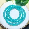 Figurine decorative 6MM Amazzonite naturale Bracciale a triplo cerchio Moda Energia Pietra Reiki Guarigione Cristallo Filo Fengshui Regalo 1 PZ