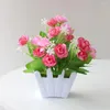 Dekorativa blommor Plastiska konstgjorda plantor inomhus utomhus livtro lång med tiden 13 15 cm märke 2024 Easy Clean