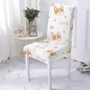 Housses de chaise, couvre-tête de chien de dessin animé, siège à motif d'animal de compagnie mignon pour la cuisine familiale, salon, salle à manger, décoration de maison en Polyester