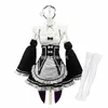 W Stock Ram/Rem Cosplay Re: Zero Kara Hajimeru Isekai Seikatsu Black Costume Servant Dr for Christmas Halen G7SL#