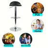 1pc KKTONER Round PU Leather, Backrest, Height Adjustable, Swivel Home Kitchen Bar Backless Stool, with Footrest, Black