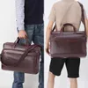 Laptop Cases Backpack Domiso PU Leather Briefcases Sleeve 17 Inch Notebook Case High Capacity Computer Bag Male Messenger 24328