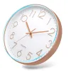 Clocks 12inch Modern Simple Wall Candy Color Clock Mute Living Room Clock Wall Mounted Clock For Home New Wall Clock Home Decoration