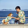 Yeni evcil hayvan kıyafetleri Hawaii Plajı İnsanlar, Köpekler, Ebeveynler ve Çocuklar İçin Günlük Gömlek Evcil Köpekler