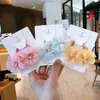 Hair Rubber Bands 2Pcs/Lot Childrens Accessories Spring Yarn Flower Circle Girl Fairy Rope Band Ponytail Tie Drop Delivery Jewelry Hai Ot12M