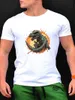 T-shirt à motif de dinosaure pour hommes, décontracté, Style de rue, extensible, col rond, pour l'été, 32PZ #