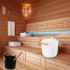 Machines 7l Luxe aluminium Finse sauna-emmer met lange steel Eén lepel pollepel Bijpassende set saunaton