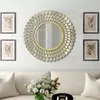Płytki dekoracyjne lustro słonecznikowe okrągłe sypialnia sofa wiszące ścienne dekoracje