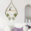 Tapestries Leaves Macrame Wall Hanging Tapestry Modern Art Decoration Wood Floating