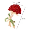 Broschen Frauen Strass Brosche Pin Hochzeit Nelke Blume Corsage Muttertag Geschenk Revers Für Brieftasche Schals Hüte Bräute Kleidung