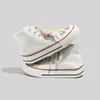 Casual Shoes High-top College Style Canvas Women's 2024 Fashion All-match Retro Trendy White Women
