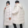 Fi Marka Kış Erkekler Ceket Kapşonlu Günlük Kalın Sıcak Pamuklu Pad Paltolar Erkekler İçin LG Parkas Fermuar Katı Kış Rüzgar Yasağı 43P0#