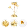 Świecowe uchwyty na wysokim stopie rzeźbienia Lotus Gold Metal Candlestick dla świątyń salon (złoty)