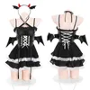 anilv 2023 Fille Bad Devil Anime Maid Uniforme Halen Femmes Bat Wings Dr Tenues Costumes Cosplay 16dC #