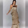 Модное висячее платье с кисточками и открытой спиной, женское дизайнерское платье, платья для женщин