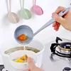 Spoons Multi-functional Wheat Straw Soup Spoon Strainer Serving Colander With Filter Home Tableware Dinnerware Ladle