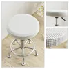 Housses de chaise, couvre-tabouret rond élastique, pivotant, relevable, coussin de siège de barre, couleur unie, protecteur de salle à manger