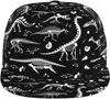 Bollkapslar svartvit dinosaurie skelettmönster platt räkning hatt unisex snapback baseball cap hip hop style visir blank adju