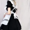 Siyah Beyaz Sevimli Lolita Hizmetçi Kostümleri Kız Kadın Güzel Maid Cosplay Kostüm Animati Göster Japon Kıyafet Dr Giyim 1Set X9B0#