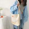 Sacs à bandoulière Style Preppy, sac brodé de dessin animé, grande capacité, messager en toile pour femmes, sac à main de luxe Torebki Damskie