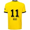 Maillot de football BVB Borussia Dortmund Kits Maillot BVB Domicile Tous les maillots de football noirs REYNA HALLER REUS HUMMELS MOUKOKO MALEN Hommes Enfants Uniforme